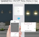 MOES Interruptor Inteligente Luz Sin Neutro WiFi Conmutador pared Compatible con Alexa y Google Home, trabajo con apps Smart L ife y Tuya, RF433 Control