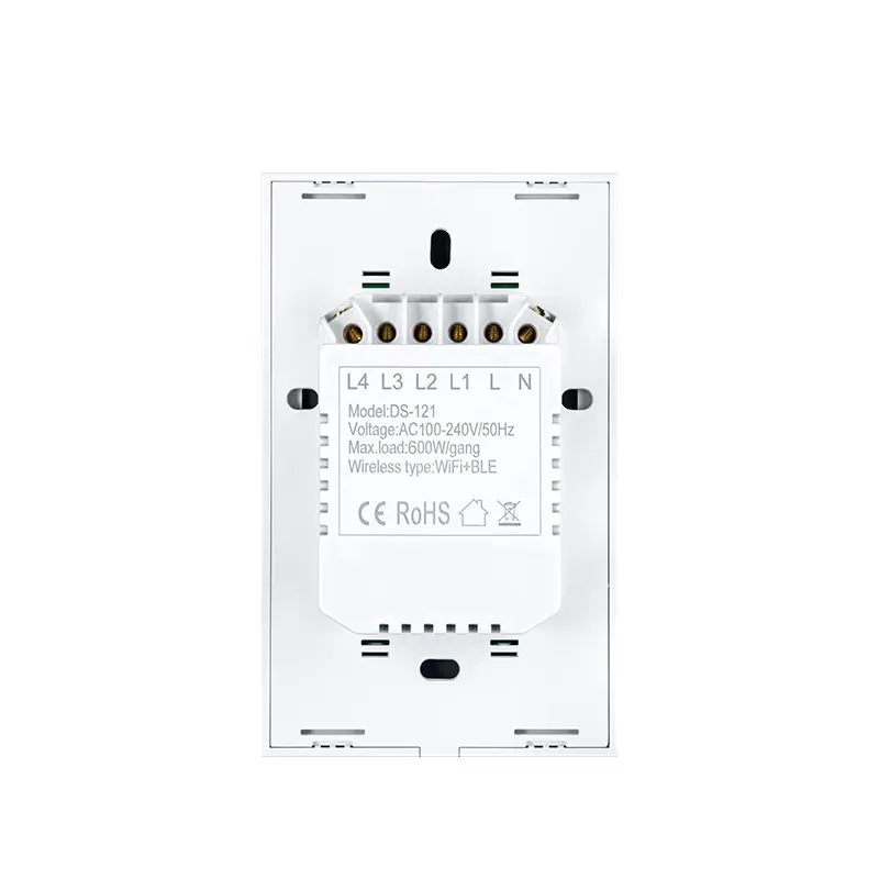 XUGUANG TUYA Interruptor de pared de luz inteligente Táctil Wifi Control de voz por aplicación Tuya y Smart Life Soporte Alexa Home EE. UU. Sin cable neutro